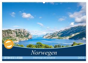 Norwegen – Unterwegs am Lysefjord (Wandkalender 2024 DIN A2 quer), CALVENDO Monatskalender von Edel-One,  Edel-One