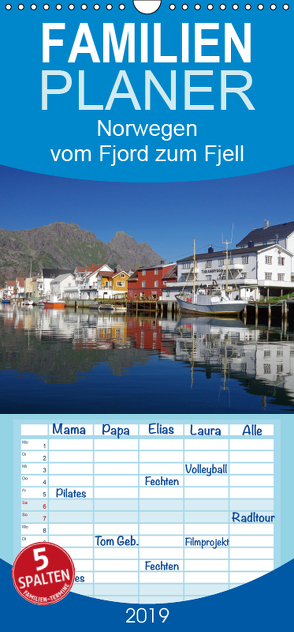 Norwegen – vom Fjord zum Fjell – Familienplaner hoch (Wandkalender 2019 , 21 cm x 45 cm, hoch) von Pantke,  Reinhard
