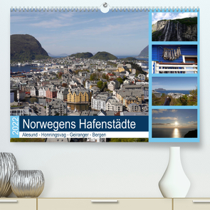 Norwegens Hafenstädte – Alesund – Honningsvag – Geiranger – Bergen (Premium, hochwertiger DIN A2 Wandkalender 2022, Kunstdruck in Hochglanz) von Gayde,  Frank