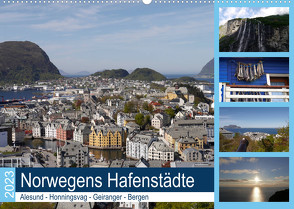 Norwegens Hafenstädte – Alesund – Honningsvag – Geiranger – Bergen (Wandkalender 2023 DIN A2 quer) von Gayde,  Frank