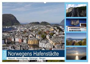 Norwegens Hafenstädte – Alesund – Honningsvag – Geiranger – Bergen (Wandkalender 2024 DIN A2 quer), CALVENDO Monatskalender von Gayde,  Frank