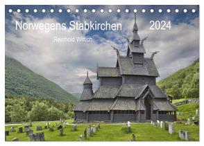 Norwegens Stabkirchen (Tischkalender 2024 DIN A5 quer), CALVENDO Monatskalender von Wittich,  Reinhold