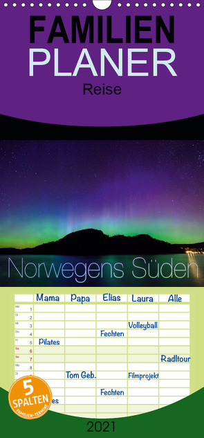Norwegens Süden – Familienplaner hoch (Wandkalender 2021 , 21 cm x 45 cm, hoch) von Pictures,  AR