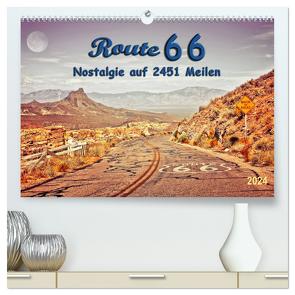 Nostalgie auf 2451 Meilen – Route 66 (hochwertiger Premium Wandkalender 2024 DIN A2 quer), Kunstdruck in Hochglanz von Roder,  Peter