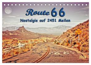 Nostalgie auf 2451 Meilen – Route 66 (Tischkalender 2024 DIN A5 quer), CALVENDO Monatskalender von Roder,  Peter