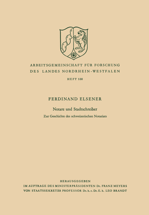 Notare und Stadtschreiber von Elsener,  Ferdinand