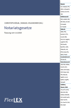 Notariatsgesetze von Kölbl,  Christoph, Volkheimer,  Manuel
