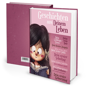 Notizbuch „Geschichten aus Deinem Leben“ Mädchen (Hardcover A4, Blankoseiten)