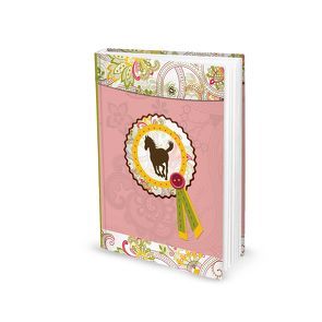 Notizbuch „Pferd“ pink (Hardcover A5, Blankoseiten)