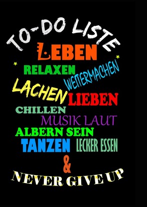 Notizbuch – TODO – Leben – Hardcover von Landahl,  Stefanie