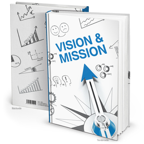 Notizbuch „Vision & Mission“ blau weiß