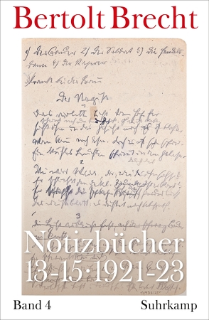 Notizbücher 13-15 von Brecht,  Bertolt, Kölbel,  Martin, Villwock,  Peter