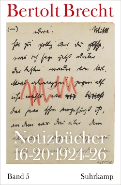 Notizbücher 16-20 von Brecht,  Bertolt, Kölbel,  Martin, Villwock,  Peter