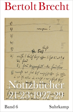 Notizbücher 21-23 von Brecht,  Bertolt, Kölbel,  Martin, Villwock,  Peter