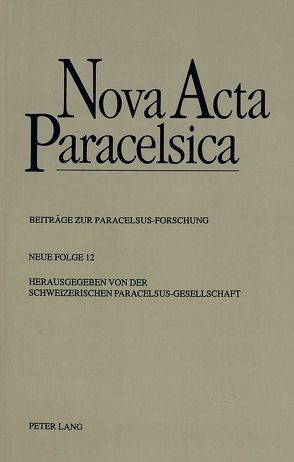 Nova Acta Paracelsica von Haas,  Alois M.