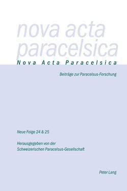 Nova Acta Paracelsica von Holenstein Weidmann,  Pia