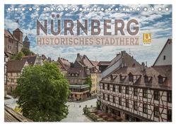 NÜRNBERG Historisches Stadtherz (Tischkalender 2024 DIN A5 quer), CALVENDO Monatskalender von Viola,  Melanie
