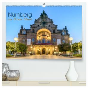 Nürnberg zur Blauen Stunde (hochwertiger Premium Wandkalender 2024 DIN A2 quer), Kunstdruck in Hochglanz von Nürnberg,  Fiorelino