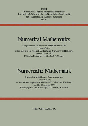 Numerical Mathematics / Numerische Mathematik von ANSORGE, GLASHOFF, Werner