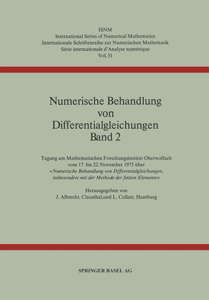 Numerische Behandlung von Differentialgleichungen Band 2 von Albrecht,  J., Collatz,  L.