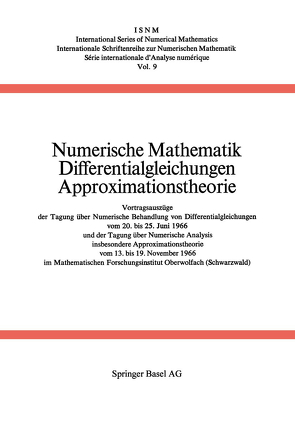 Numerische Mathematik Differentialgleichungen Approximationstheorie von Collatz, Meinradus, Unger
