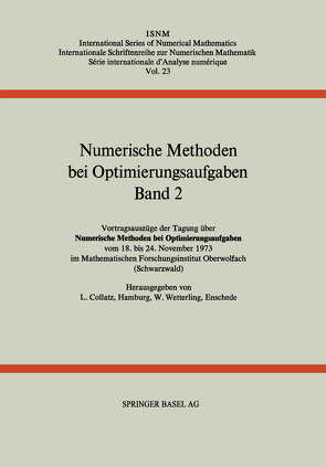 Numerische Methoden bei Optimierungsaufgaben von Collatz, WETTERLING