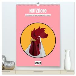 NUTZtiere, Ein Kalender für Erwachsene und aufgeklärte Kinder (hochwertiger Premium Wandkalender 2024 DIN A2 hoch), Kunstdruck in Hochglanz von Brill,  Sandra