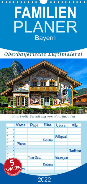 Familienplaner Oberbayerische Lüftlmalerei (Wandkalender 2022 , 21 cm x 45 cm, hoch) von Zillich,  Bernd