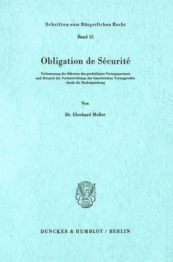 Obligation de Sécurité. von Meller,  Eberhard