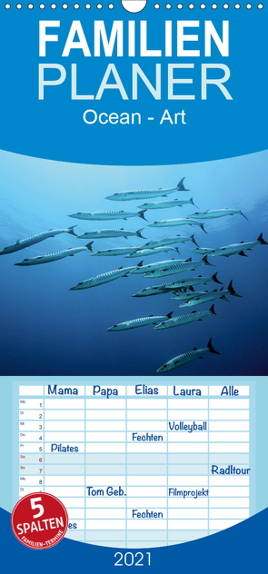 OCEAN – ART – Familienplaner hoch (Wandkalender 2021 , 21 cm x 45 cm, hoch) von Jager,  Henry
