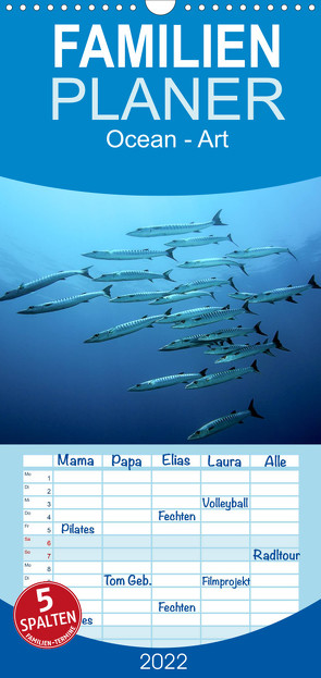 OCEAN – ART – Familienplaner hoch (Wandkalender 2022 , 21 cm x 45 cm, hoch) von Jager,  Henry