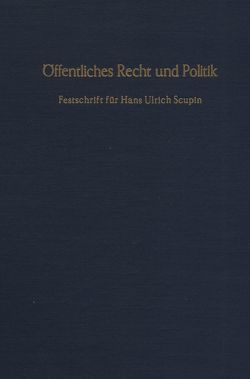 Öffentliches Recht und Politik. von Achterberg,  Norbert