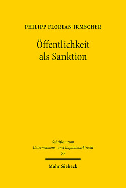 Öffentlichkeit als Sanktion von Irmscher,  Philipp Florian