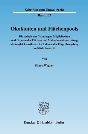 Ökokonten und Flächenpools. von Wagner,  Simon