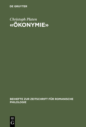 «Ökonymie» von Platen,  Christoph