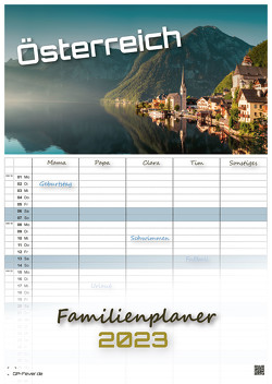 Österreich – 2023 – Kalender DIN A3 – (Familienplaner)
