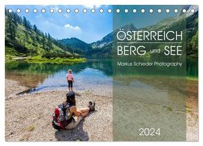 Österreich Berg und See (Tischkalender 2024 DIN A5 quer), CALVENDO Monatskalender von Schieder,  Markus