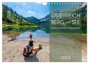 Österreich Berg und See (Wandkalender 2024 DIN A4 quer), CALVENDO Monatskalender von Schieder,  Markus