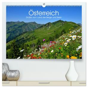 Österreich. Grüße vom Land der Berge und Seen (hochwertiger Premium Wandkalender 2024 DIN A2 quer), Kunstdruck in Hochglanz von Stanzer,  Elisabeth
