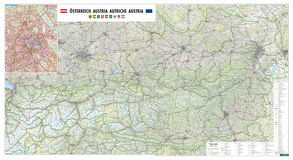 Österreich, Straßenkarte 1:300.000, Großformat, Markiertafel