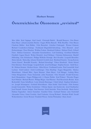 Österreichische Ökonomen „revisited“ von Strunz,  Prof. Dr.,  Herbert