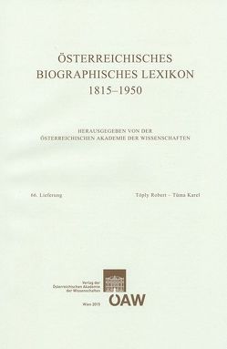 Österreichisches Biographisches Lexikon 1815-1950 / Österreichisches Biographisches Lexikon 1815-1950 Lieferung 66