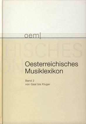 Österreichisches Musiklexikon / Österreichisches Musiklexikon Band 2 von Flotzinger,  Rudolf