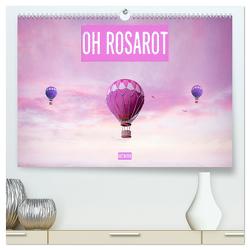 Oh Rosarot – Artwork (hochwertiger Premium Wandkalender 2024 DIN A2 quer), Kunstdruck in Hochglanz von Brunner-Klaus,  Liselotte