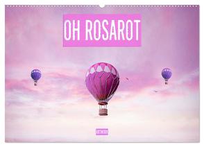 Oh Rosarot – Artwork (Wandkalender 2024 DIN A2 quer), CALVENDO Monatskalender von Brunner-Klaus,  Liselotte