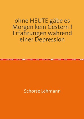 ohne HEUTE gäbe es Morgen kein Gestern ! Erfahrungen während einer Depression von Lehmann,  Georg