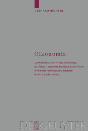 Oikonomia von Richter,  Gerhard