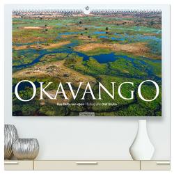 Okavango – Das Delta von oben (hochwertiger Premium Wandkalender 2024 DIN A2 quer), Kunstdruck in Hochglanz von Bruhn,  Olaf