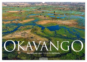 Okavango – Das Delta von oben (Wandkalender 2024 DIN A2 quer), CALVENDO Monatskalender von Bruhn,  Olaf