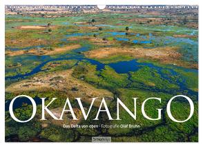 Okavango – Das Delta von oben (Wandkalender 2024 DIN A3 quer), CALVENDO Monatskalender von Bruhn,  Olaf